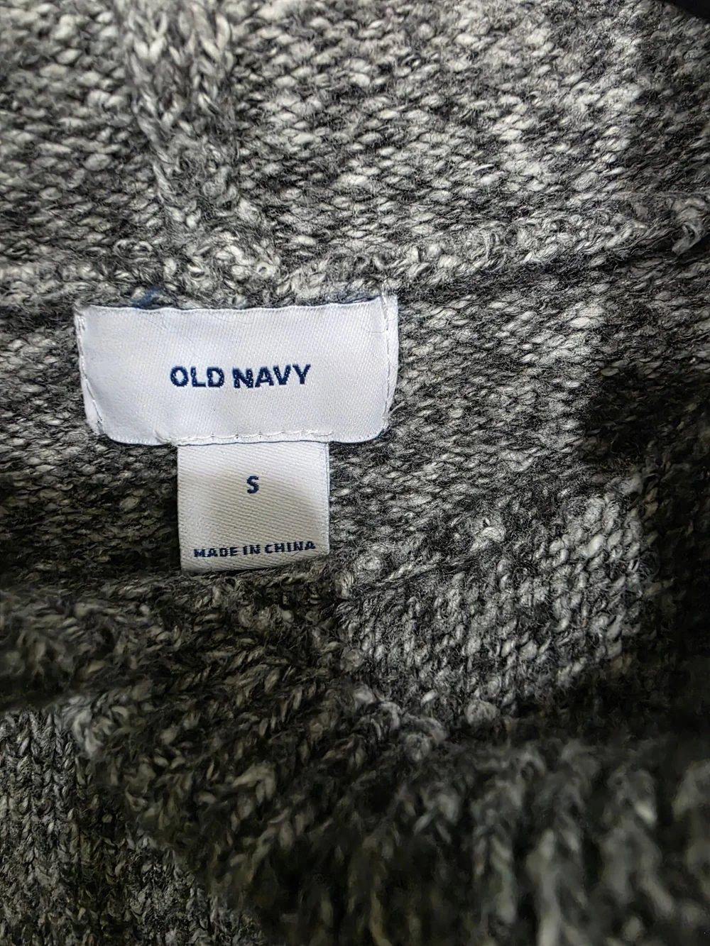 Old Navy Gray Marled Crewneck Hoodie Sweater
